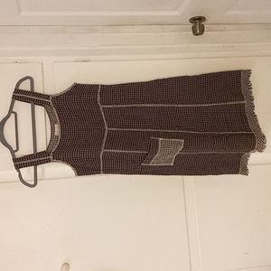 Neesh brown sleeveless out stitch knit dress size small